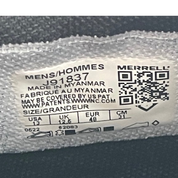 Merrell Jungle Moc Mens 13 Brown Leather Slip On Hiking Outdoor Vibram Shoes - Picture 6 of 9